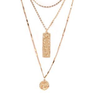 Three For You Layered Necklace - Gold